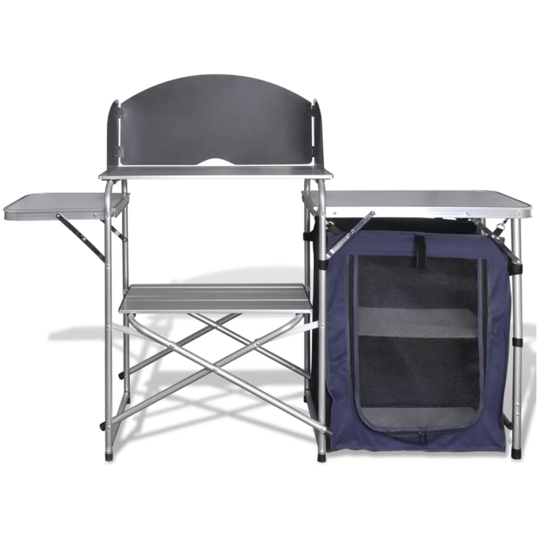 Campingkök med vindskydd i aluminium vidaXL – bild 3