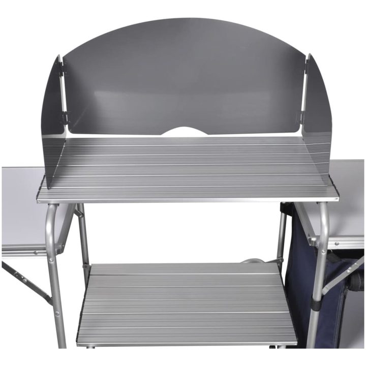 Campingkök med vindskydd i aluminium vidaXL – bild 4