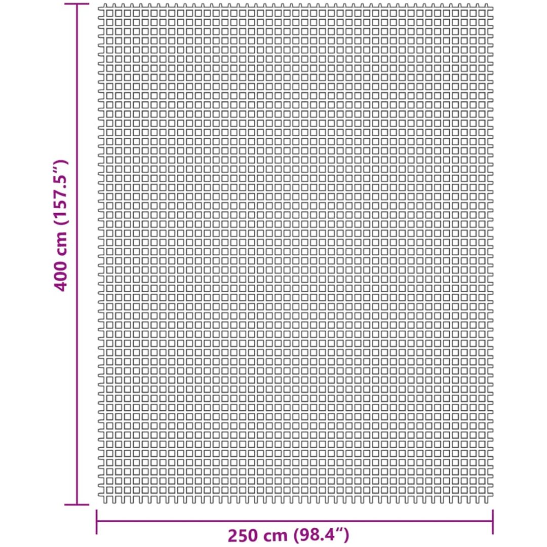 Campingmatta gräddvit vidaXL 4 x 2.5 m – bild 7