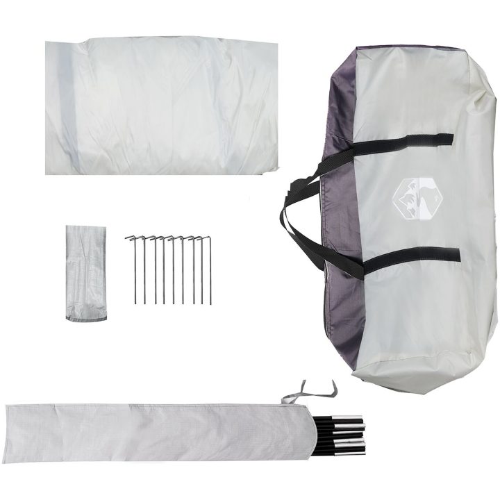 Campingmyggnät med dörr Grå 6-personer Vattentålig vidaXL 320 x 320 x 218 cm – bild 12