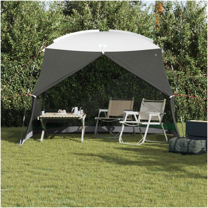 Campingmyggnät med dörr Grå 6-personer Vattentålig vidaXL 320 x 320 x 218 cm – bild 4