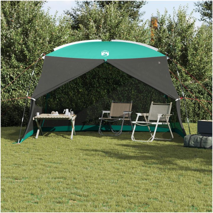Campingmyggnät med dörr Grön 4-Personer Vattentålig vidaXL 380 x 380 x 225 cm – bild 4