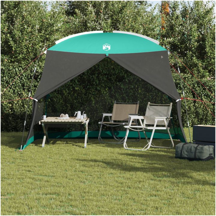 Campingmyggnät med Dörr Grön 4-Personers Vattentät vidaXL 320 x 320 x 218 cm – bild 4
