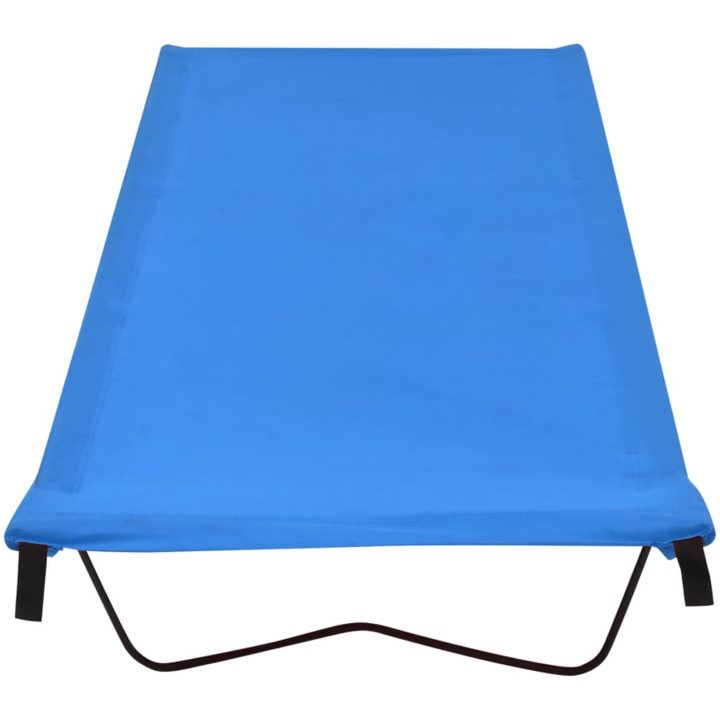 Campingsäng 180x60x19 cm oxfordtyg och stål blå vidaXL – bild 2
