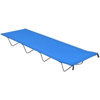 Campingsäng 180x60x19 cm oxfordtyg och stål blå vidaXL
