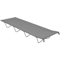 Campingsäng 180x60x19 cm oxfordtyg och stål grå vidaXL