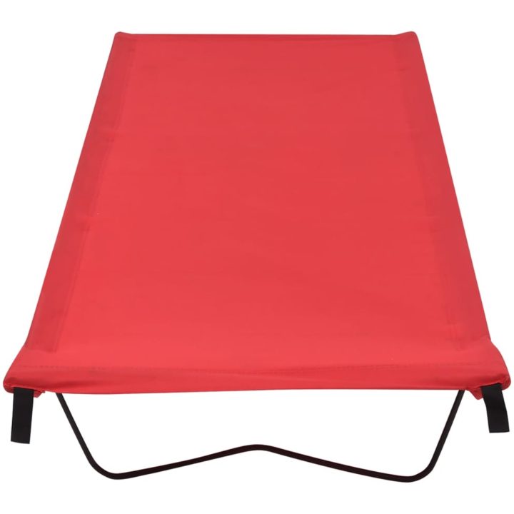 Campingsäng 180x60x19 cm oxfordtyg och stål röd vidaXL – bild 2