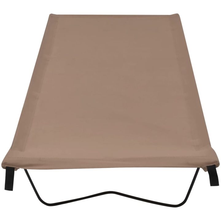 Campingsäng 180x60x19 cm oxfordtyg och stål taupe vidaXL – bild 2