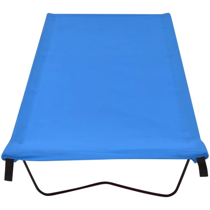 Campingsängar 2 st 180x60x19 cm oxfordtyg och stål blå vidaXL – bild 3