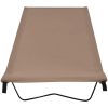 Campingsängar 2 st 180x60x19 cm oxfordtyg och stål taupe vidaXL – miniatyr 3