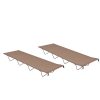 Campingsängar 2 st 180x60x19 cm oxfordtyg och stål taupe vidaXL – miniatyr 1