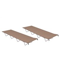 Campingsängar 2 st 180x60x19 cm oxfordtyg och stål taupe vidaXL