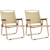 Campingstolar 2 st Beige oxfordtyg vidaXL 54 x 55 x 78 cm – miniatyr 2