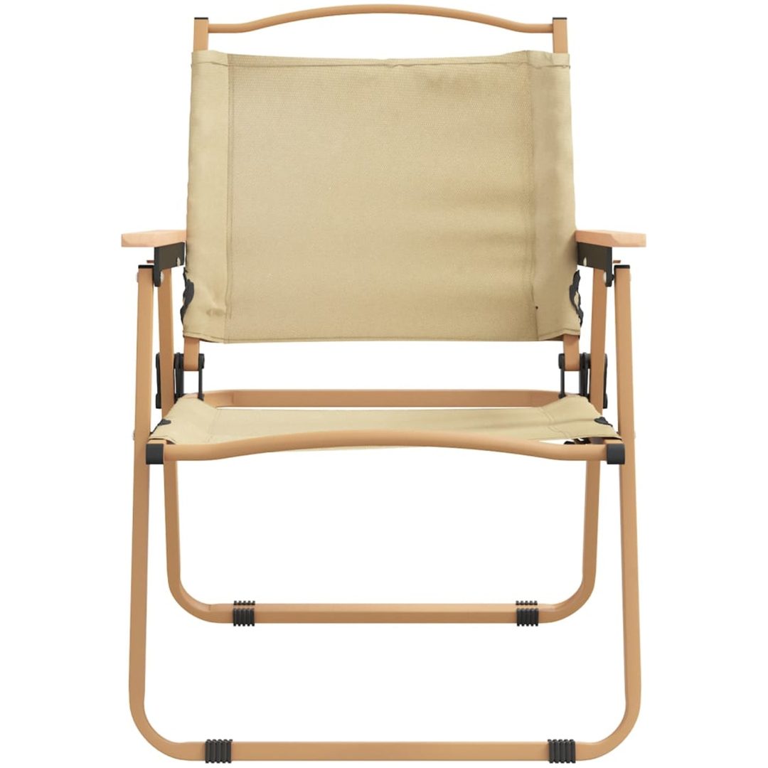 Campingstolar 2 st Beige oxfordtyg vidaXL 54 x 55 x 78 cm – bild 4