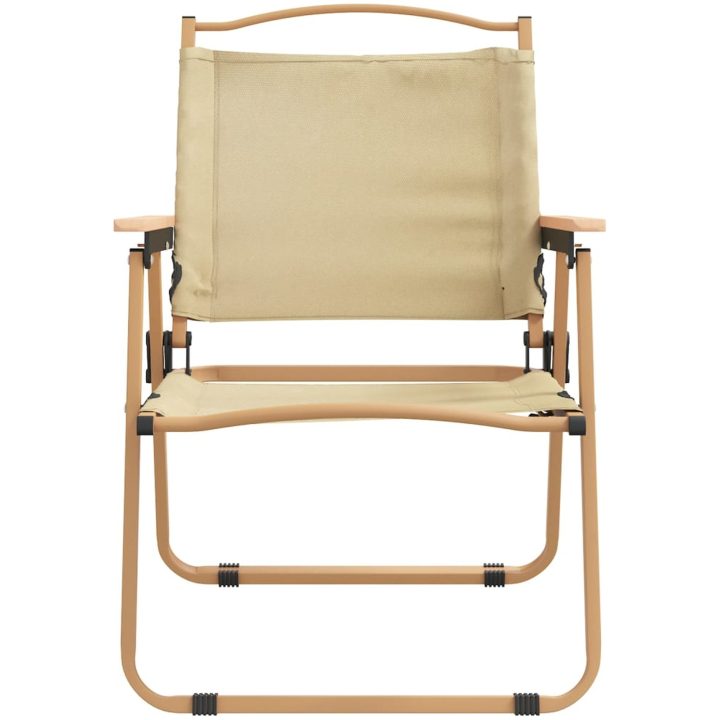 Campingstolar 2 st Beige oxfordtyg vidaXL 54 x 55 x 78 cm – bild 4