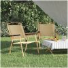 Campingstolar 2 st Beige oxfordtyg vidaXL 54 x 55 x 78 cm – miniatyr 1