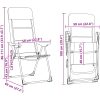 Campingstolar 2 st grå 58x69x111 cm aluminium vidaXL – miniatyr 12