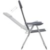 Campingstolar 2 st grå 58x69x111 cm aluminium vidaXL – miniatyr 7