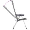 Campingstolar 2 st grå 58x69x111 cm aluminium vidaXL – miniatyr 9