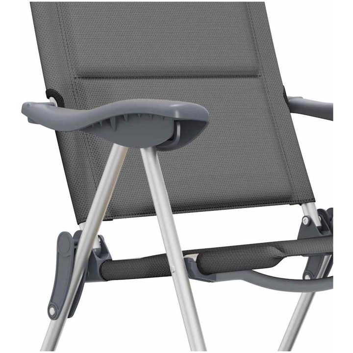 Campingstolar 2 st grå 58x69x111 cm aluminium vidaXL – bild 10