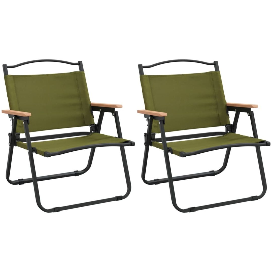 Campingstolar 2 st grön oxfordtyg vidaXL 54 x 43 x 59 cm – bild 2