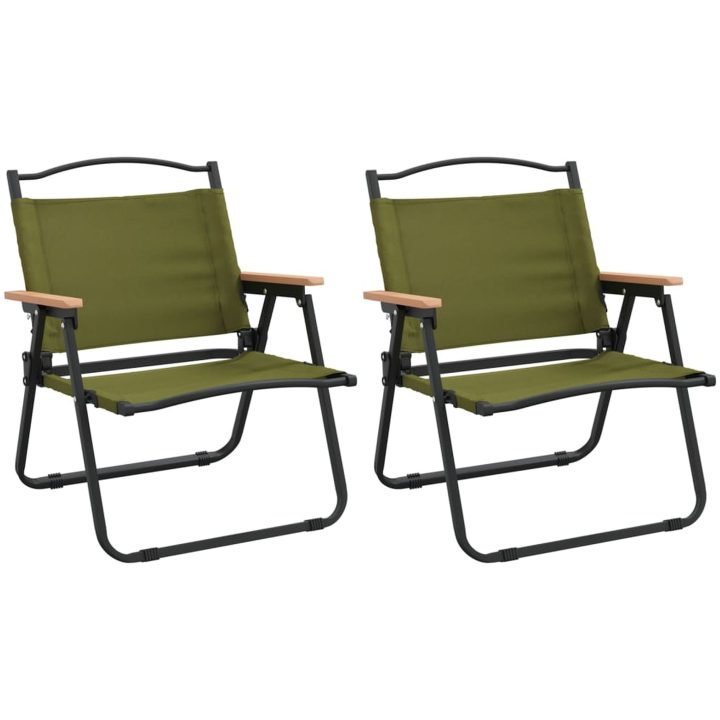 Campingstolar 2 st grön oxfordtyg vidaXL 54 x 43 x 59 cm – bild 2