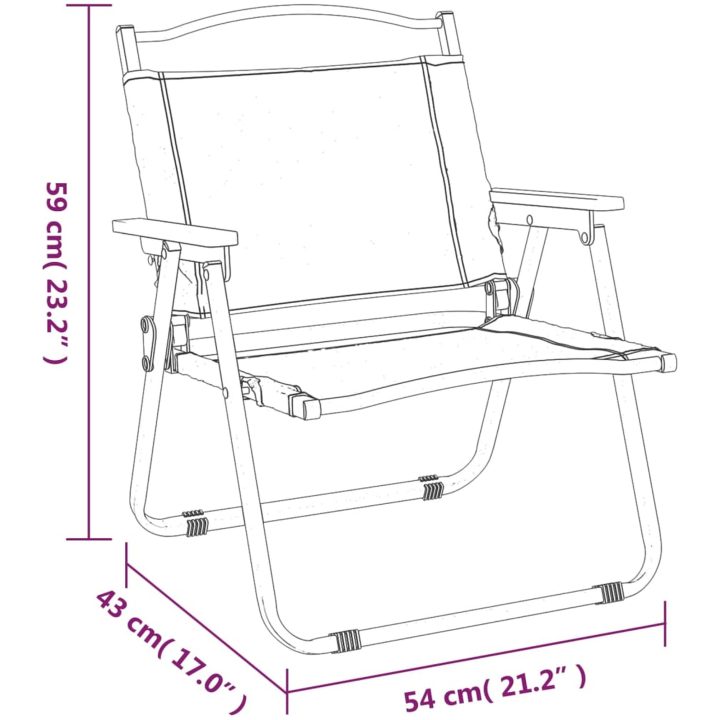 Campingstolar 2 st grön oxfordtyg vidaXL 54 x 43 x 59 cm – bild 8