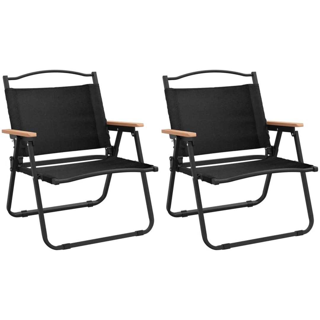 Campingstolar 2 st svart oxfordtyg vidaXL 54 x 43 x 59 cm – bild 2