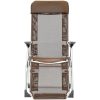 Campingstolar hopfällbara 2 st med fotstöd textilen brun vidaXL – miniatyr 3