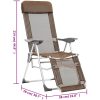 Campingstolar hopfällbara 2 st med fotstöd textilen brun vidaXL – miniatyr 9