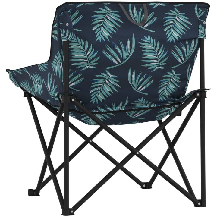 Campingstolar med ficka fällbar 2 st bladmönster vidaXL – bild 8