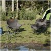 Campingstolar med ficka fällbar 2 st grå vidaXL – miniatyr 3