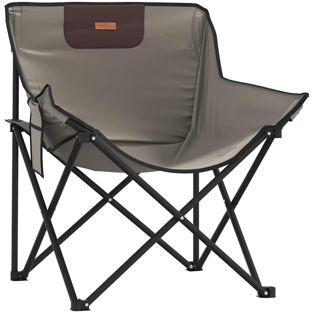 Campingstolar med ficka fällbar 2 st grå vidaXL – bild 4