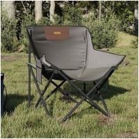 Campingstolar med ficka fällbar 2 st grå vidaXL