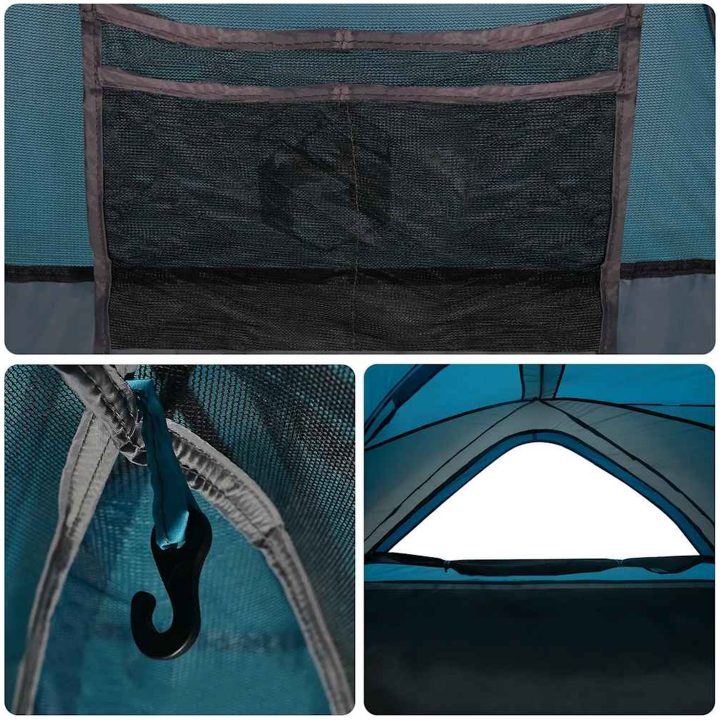 Campingtält 1 person blå vattentätt vidaXL – bild 12