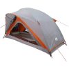 Campingtält 1 person grå och orange vattentätt vidaXL – miniatyr 3