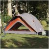 Campingtält 1 person grå och orange vattentätt vidaXL – miniatyr 4