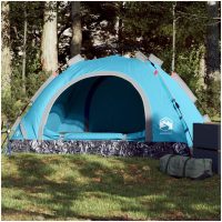 Campingtält 2 personer blå snabbrest vidaXL