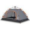 Campingtält 2 personer grå och orange snabbrest vidaXL 2 - Manna – miniatyr 2
