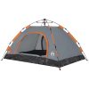 Campingtält 2 personer grå och orange snabbrest vidaXL 2 - Manna – miniatyr 4