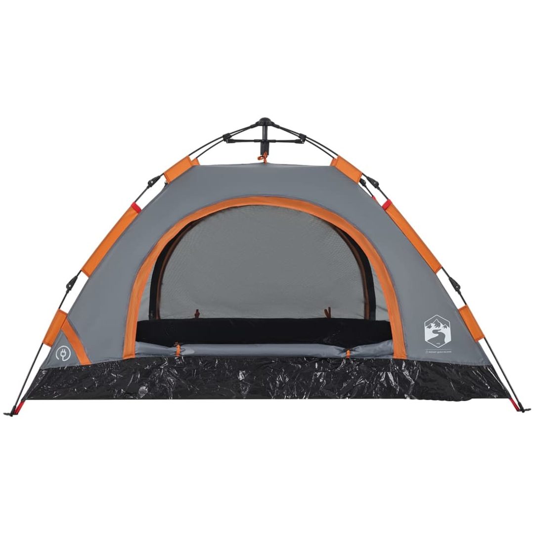 Campingtält 2 personer grå och orange snabbrest vidaXL 2 - Manna – bild 6