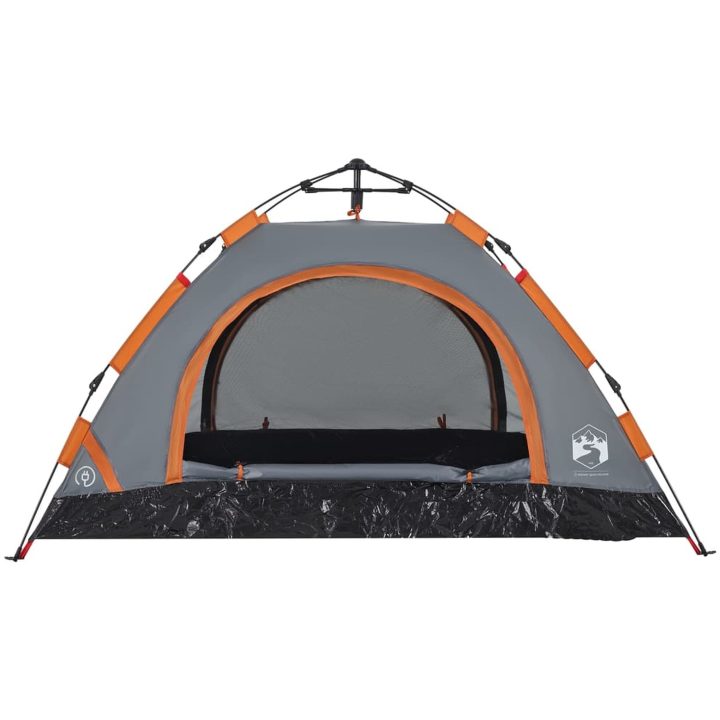 Campingtält 2 personer grå och orange snabbrest vidaXL 2 - Manna – bild 6