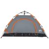 Campingtält 2 personer grå och orange snabbrest vidaXL 2 - Manna – miniatyr 7