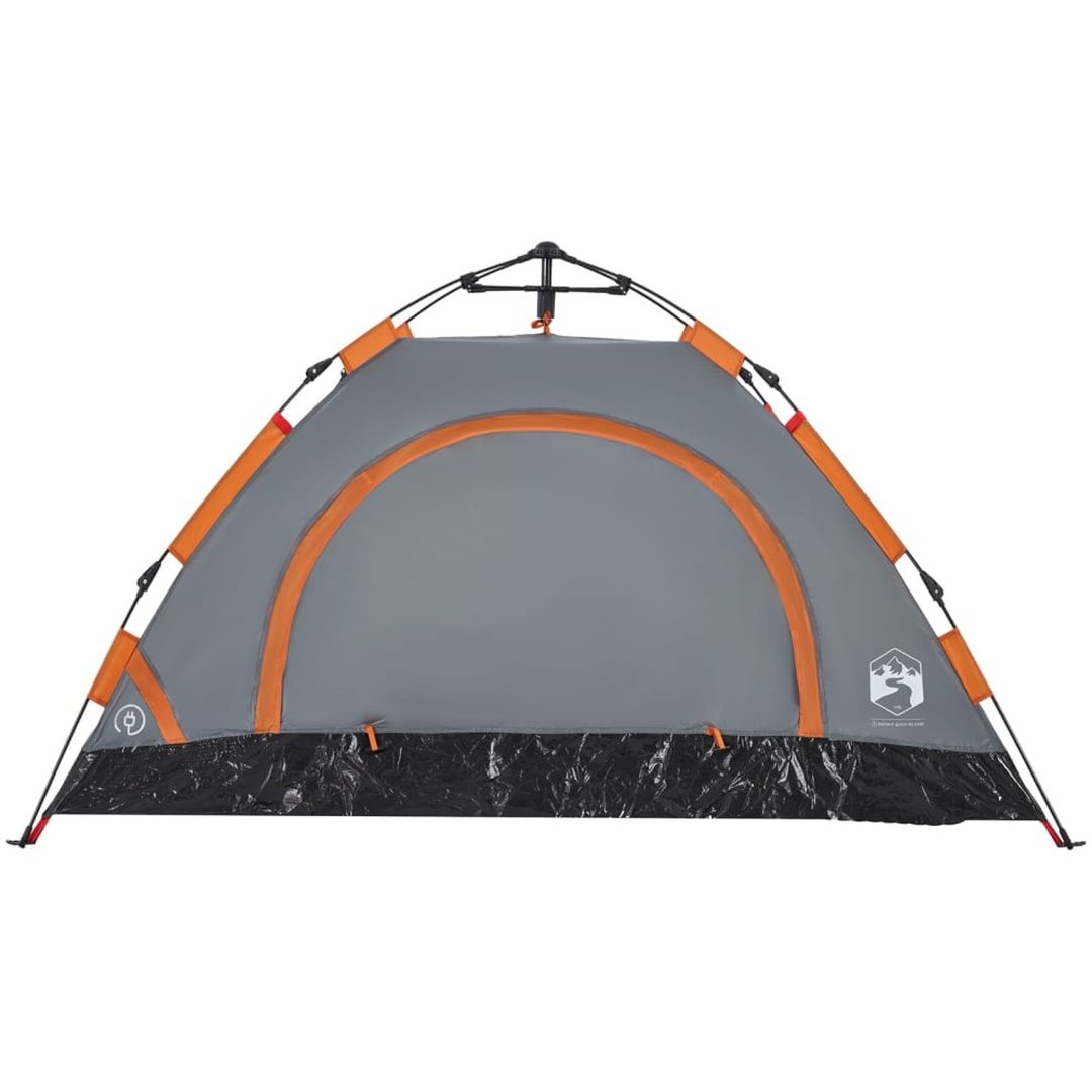 Campingtält 2 personer grå och orange snabbrest vidaXL 2 - Manna – bild 7