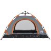 Campingtält 2 personer grå och orange snabbrest vidaXL 2 - Manna – miniatyr 8