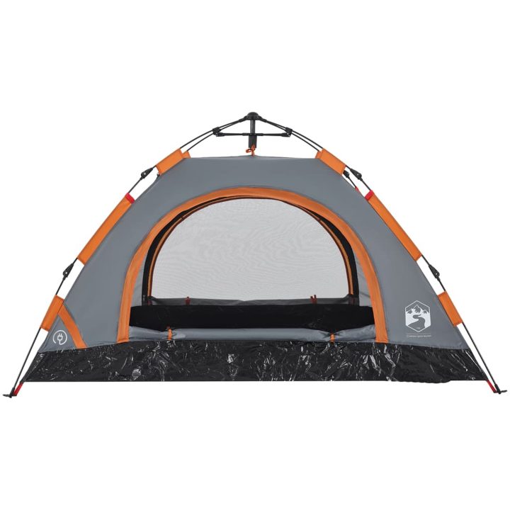 Campingtält 2 personer grå och orange snabbrest vidaXL 2 - Manna – bild 8