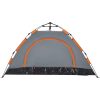 Campingtält 2 personer grå och orange snabbrest vidaXL 2 - Manna – miniatyr 9