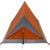 Campingtält 2 personer grå och orange vattentätt vidaXL – miniatyr 8