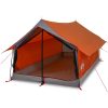 Campingtält 2 personer grå orange vattentätt vidaXL – miniatyr 2