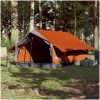 Campingtält 2 personer grå orange vattentätt vidaXL – miniatyr 3